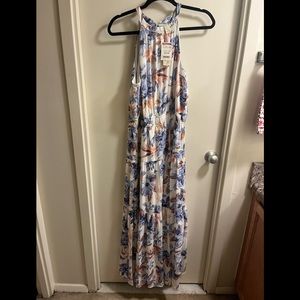 Halter floral maxidress